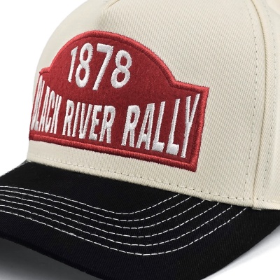 Lippis - Black River Louisville Cotton Snapback (luonnonvalkoinen/musta)
