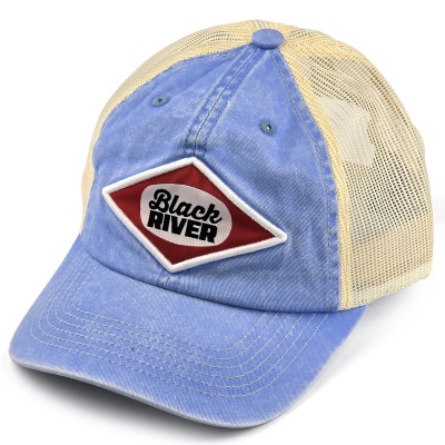 Lippis - Black River Memphis Washed Trucker (vaaleansininen/kerma)