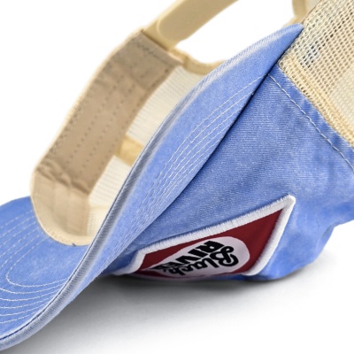 Lippis - Black River Memphis Washed Trucker (vaaleansininen/kerma)