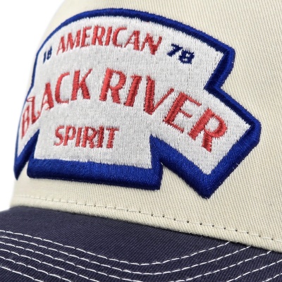 Lippis - Black River Nashville Cotton Snapback (luonnonvalkoinen/tummansininen)