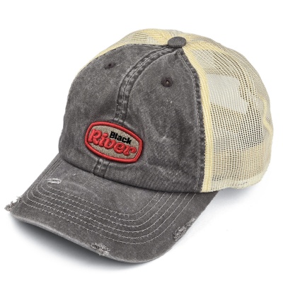 Lippis - Black River Portland Washed Trucker (musta/kerma)