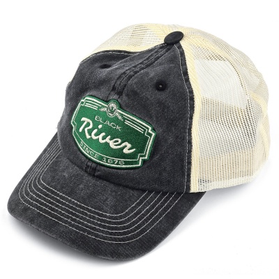 Lippis - Black River Sacramento Washed Trucker (musta/kerma)