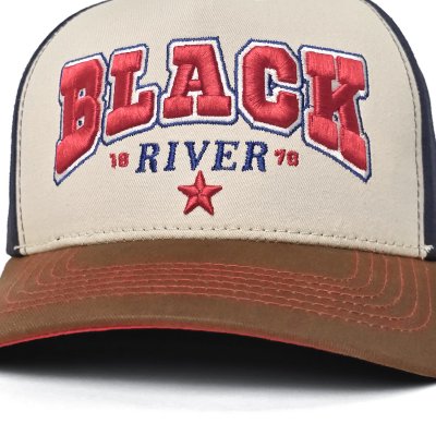 Lippis - Black River Texas Trucker (kermanvärinen/tummansininen/ruskea)