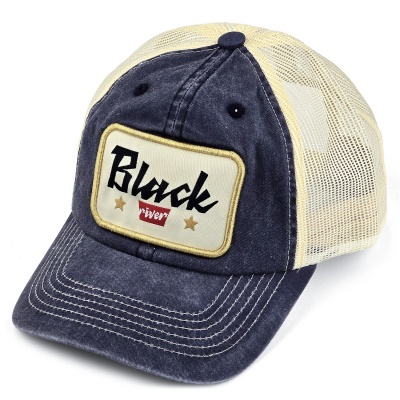 Lippis - Black River Toledo Washed Trucker (tummansininen/kermanvärinen)