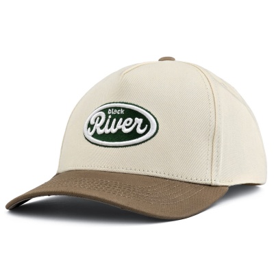 Lippis - Black River Waco Cotton Snapback (luonnonvalkoinen/khaki)