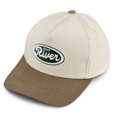 Lippis - Black River Waco Cotton Snapback (luonnonvalkoinen/khaki)