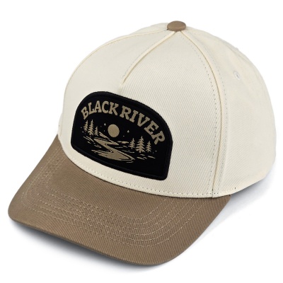 Lippis - Black River Wichita Cotton Snapback (luonnonvalkoinen/khaki)
