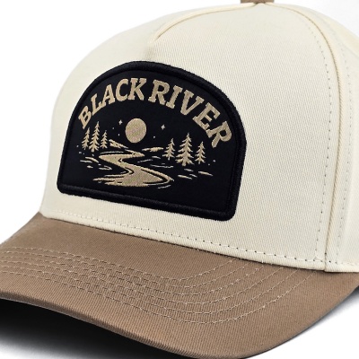 Lippis - Black River Wichita Cotton Snapback (luonnonvalkoinen/khaki)