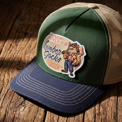 Lippis - Black River Fox Trucker (vihreä/beige/sininen)