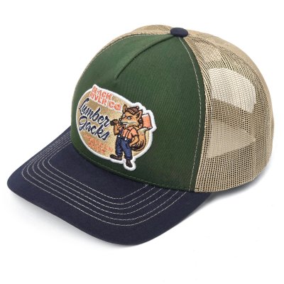 Lippis - Black River Fox Trucker (vihreä/beige/sininen)