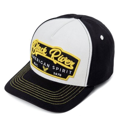 Lippis - Black River Black Yellow Trucker (musta/valkoinen/keltainen)