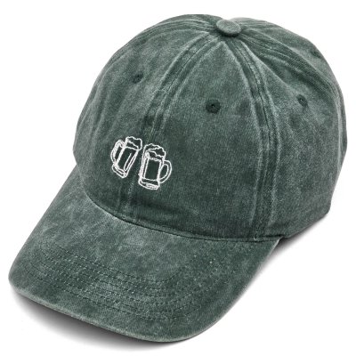 Lippis - Gårda Beer Cheer Washed Cap (armeijanvihreä)