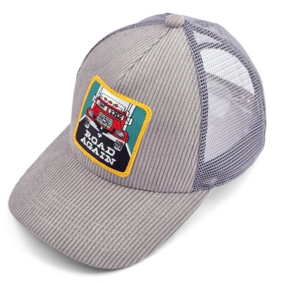 Lippis - Gårda Corduroy Trucker Road Again (harmaa)