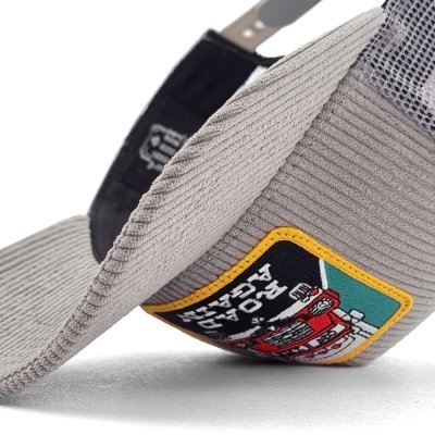 Lippis - Gårda Corduroy Trucker Road Again (harmaa)