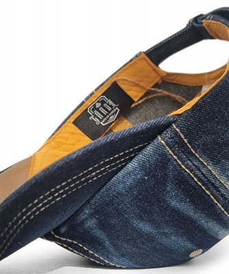 Lippis - Gårda Distressed Denim Baseball Cap (tummansininen)