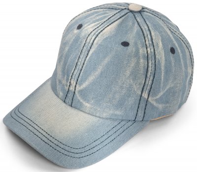 Lippis - Gårda Distressed Denim Baseball Cap (vaaleansininen)
