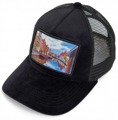 Lippis - Gårda Velvet Trucker Amsterdam (musta/multi)