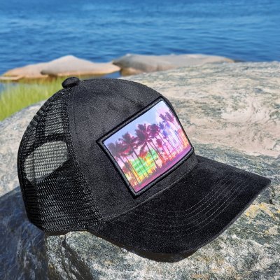 Lippis - Gårda Velvet Trucker Miami Beach (musta/multi)