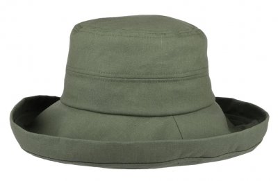 Hatut - Sur la Tête Lily Linen-Cotton Sun Hat (Olive)