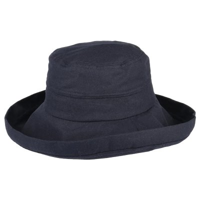 Hatut - Sur la Tête Lily Linen-Cotton Sun Hat (Navy)