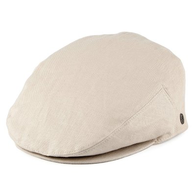 Flat cap - Jaxon Hats Linen Flat Cap (luonnolinen väri)