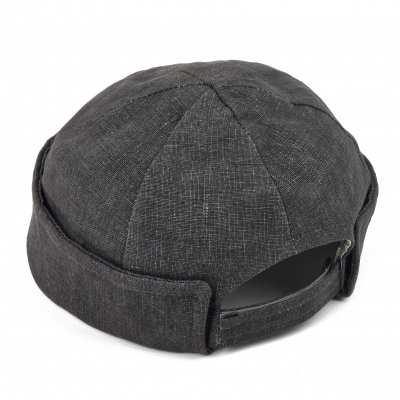 Pipot - Gårda Cavo Linen Docker Beanie (Tummanharmaa)