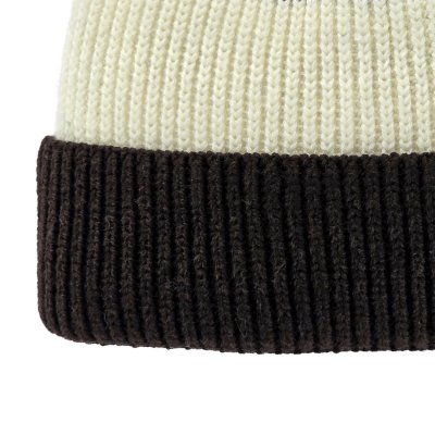 Pipot - Gårda Courchevel Merino Wool Beanie (beige/luonnonvalkoinen/ruskea)