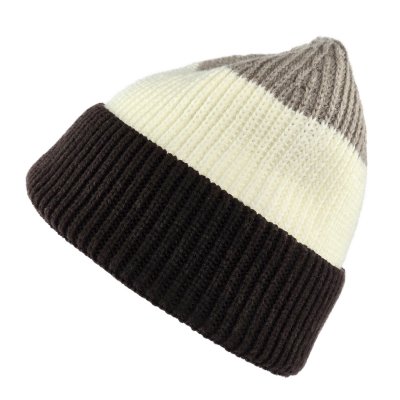 Pipot - Gårda Courchevel Merino Wool Beanie (beige/luonnonvalkoinen/ruskea)