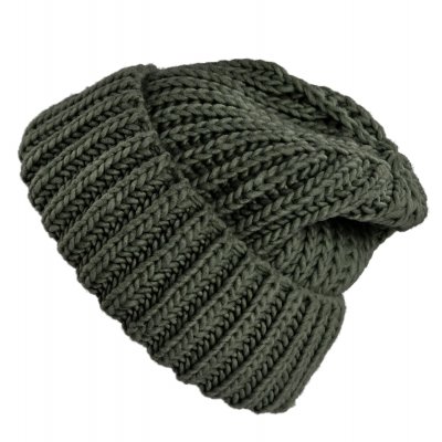 Pipot - Gårda Ebene Wool Mix Beanie (tumman vihreä)