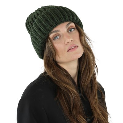Pipot - Gårda Ebene Wool Mix Beanie (tumman vihreä)