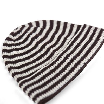 Pipot - Gårda Saint-Gervais Striped Wool Mix Beanie (ruskea/valkoinen)