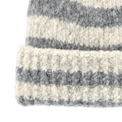 Pipot - Gårda Lech Striped Wool Mix Beanie (beige/harmaa)