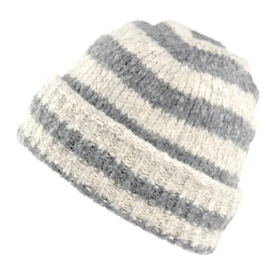 Pipot - Gårda Lech Striped Wool Mix Beanie (beige/harmaa)
