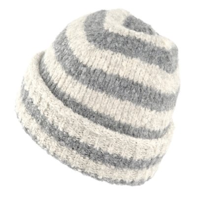Pipot - Gårda Lech Striped Wool Mix Beanie (beige/harmaa)
