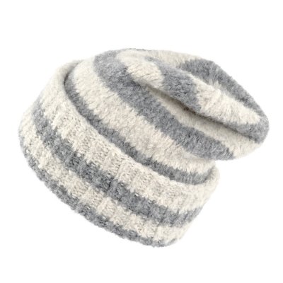 Pipot - Gårda Lech Striped Wool Mix Beanie (beige/harmaa)