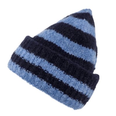 Pipot - Gårda Lech Striped Wool Mix Beanie (sininen)