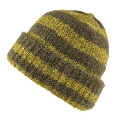 Pipot - Gårda Lech Striped Wool Mix Beanie (vihreä)