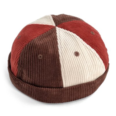 Pipot - Gårda Lockport Docker Beanie (ruskea/punainen/kerma)