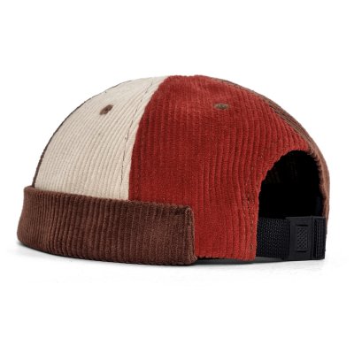 Pipot - Gårda Lockport Docker Beanie (ruskea/punainen/kerma)
