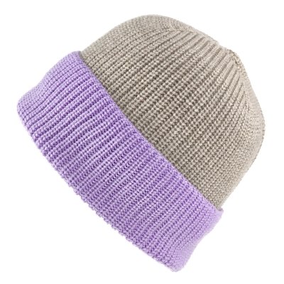 Pipot - Gårda St. Moritz Merino Wool Beanie (violetti/beige)