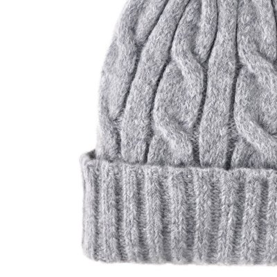 Pipot - Gårda Saas-Fee Cable Knit Wool Mix Beanie (harmaa)