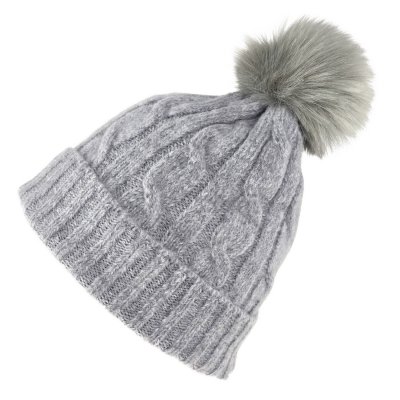 Pipot - Gårda Saas-Fee Cable Knit Wool Mix Beanie (harmaa)