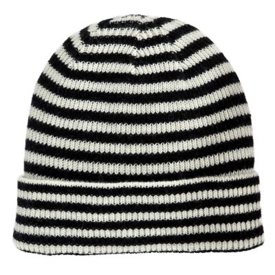 Pipot - Gårda Saint-Gervais Striped Wool Mix Beanie (musta/valkoinen)