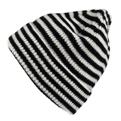 Pipot - Gårda Saint-Gervais Striped Wool Mix Beanie (musta/valkoinen)
