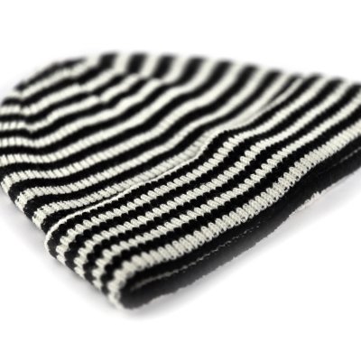 Pipot - Gårda Saint-Gervais Striped Wool Mix Beanie (musta/valkoinen)