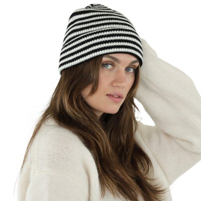 Pipot - Gårda Saint-Gervais Striped Wool Mix Beanie (musta/valkoinen)