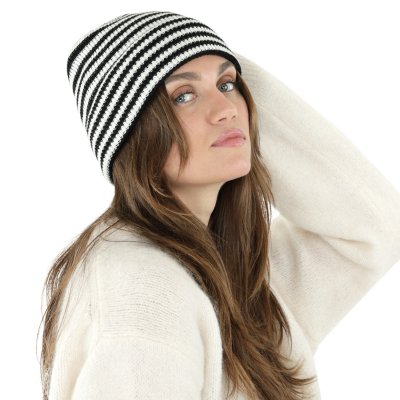 Pipot - Gårda Saint-Gervais Striped Wool Mix Beanie (musta/valkoinen)