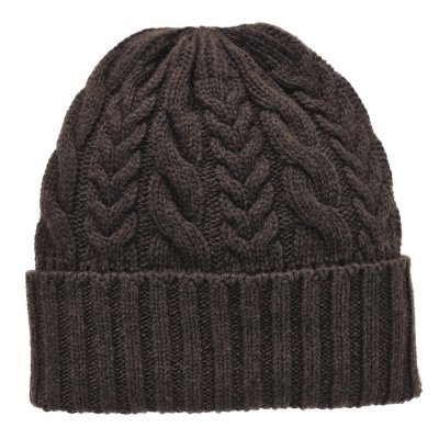 Pipot - Gårda Villars Cable Knit Wool Mix Beanie (ruskea)