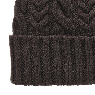 Pipot - Gårda Villars Cable Knit Wool Mix Beanie (ruskea)