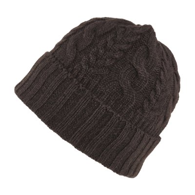Pipot - Gårda Villars Cable Knit Wool Mix Beanie (ruskea)